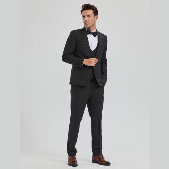 Vitali 3Pc Tuxedo With Bowtie M1029-PINK main image 0